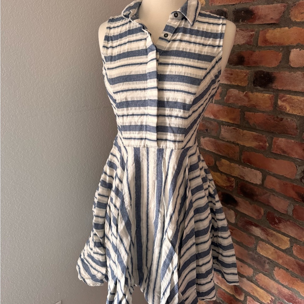 Blue and White Tank Dress